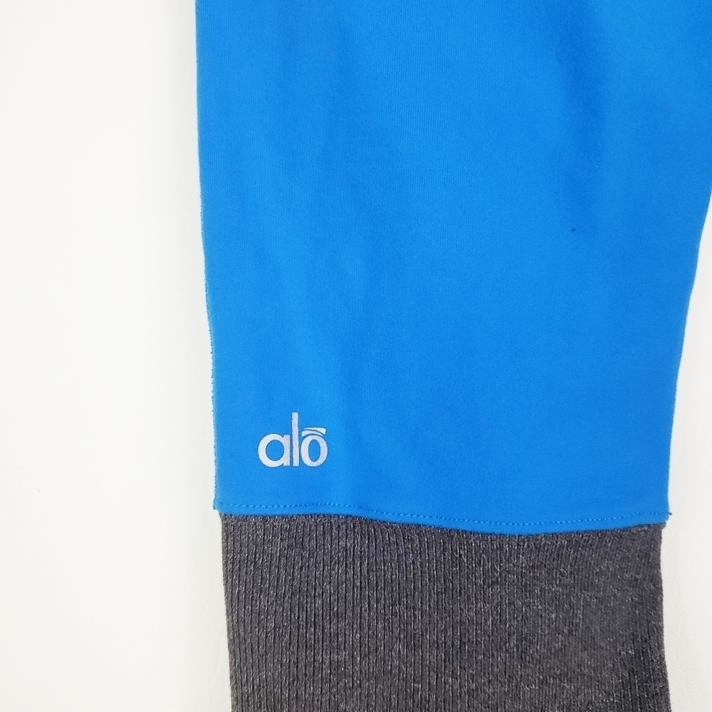 Alo Yoga Goodness Ribbed Seaport Bright Blue With Gray - Picture 4 of 7